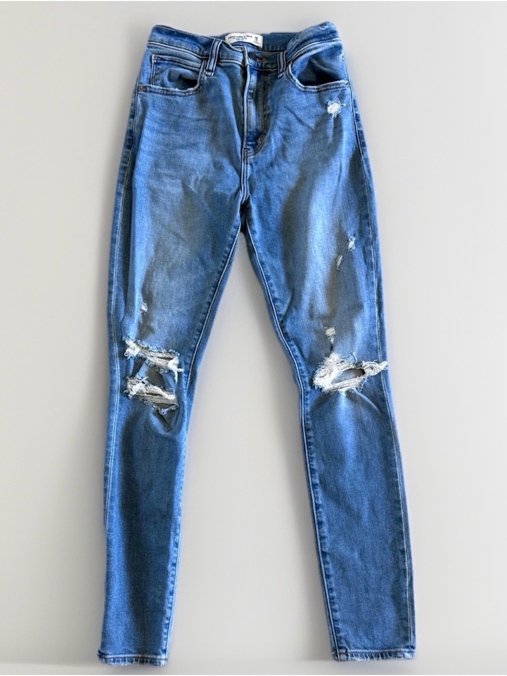 Abercrombie & Fitch Super Skinny High Rise Distressed Jeans Size 26
